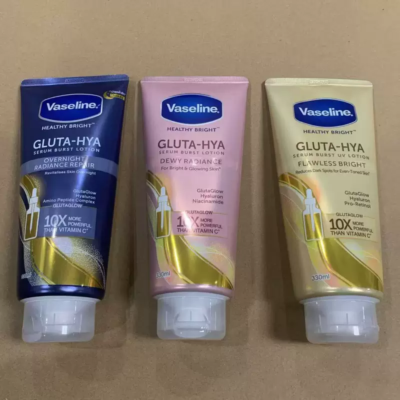 Ночной крем для тела Vaseline Gluta-Hya, 330 мл — увлажняющий, ниацинамид и гиалурон