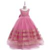 Long small princess costume, evening dress, Amazon, with embroidery