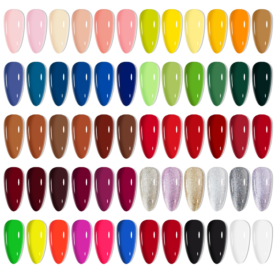 Factory Wholesale Cross-Border Supply of New Single-Color Uv Gel Nail Polish, 6 Bottles Small Set