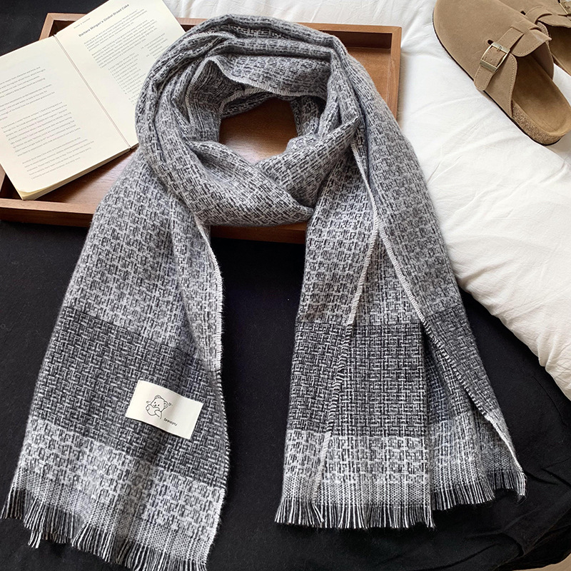 Bufandas de invierno femeninas de alta calidad 2025 nuevo estilo coreano de cachemira pequeña fragancia de moda bufandas cálidas