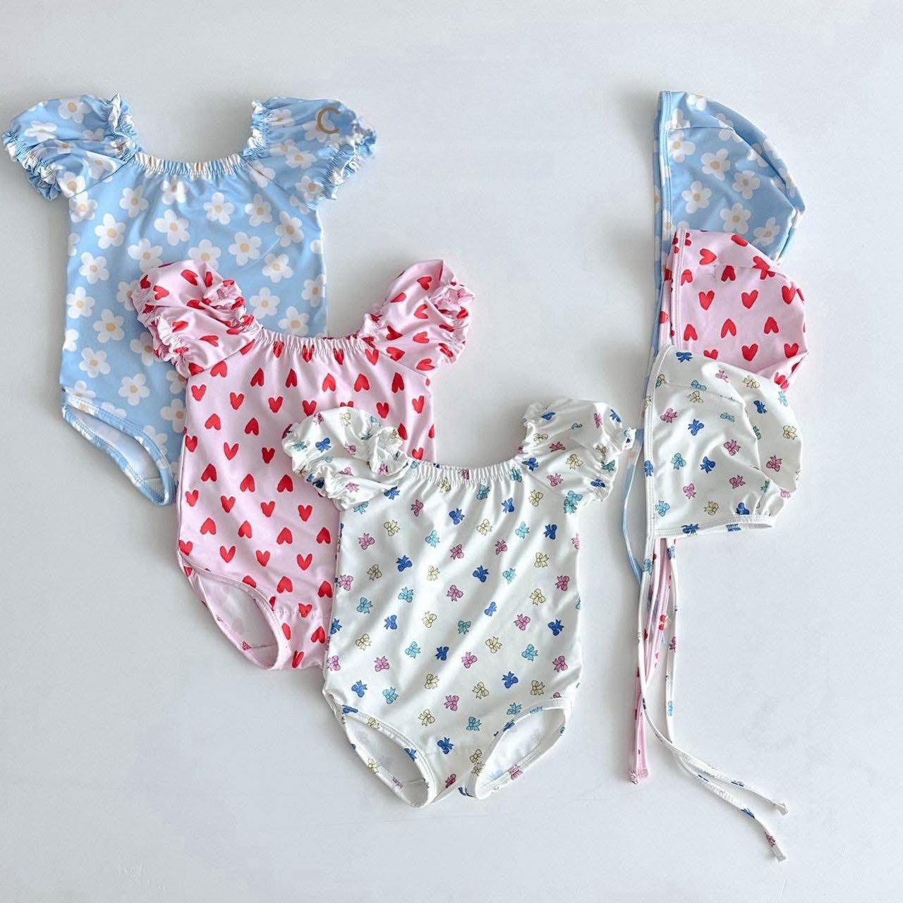 2026 Summer New Baby Swimsuit Korean Style Ins Infant One-Piece Clothing Beach Crawling Outfit Photo Shoot Styling Outfit