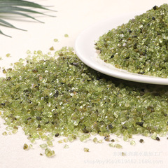 Factory supply olivine gravel fish tank ornaments flower pot paving crystal raw stones small particle gravel