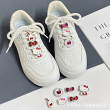 休闲鞋穿戴鞋花配饰DIY可爱Kitty猫可拆卸运动帆布鞋穿孔卡扣单颗