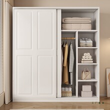 衣柜家用卧室现代简约柜子欧式小户型储物柜经济型儿童推拉门衣橱