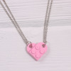 Necklace for beloved hip-hop style, detachable constructor heart shaped, pendant, European style, wholesale