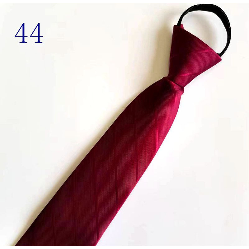 男士拉链新郎结婚红色8cm正装商务黑色免打结懒人易拉得蓝色_