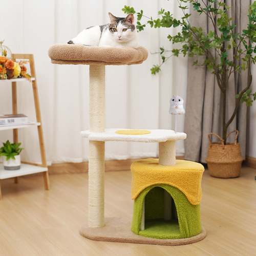 Toaster egg cat climbing frame integrated cat nest cat tree tower cat shelf large sisal toy jump platform cat supplies 