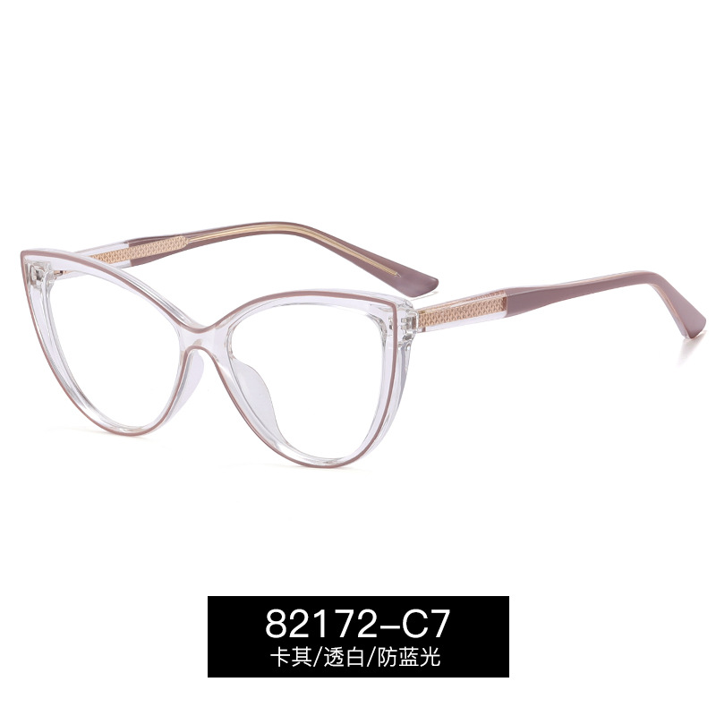 82172 transfronterizos gafas anti-luz azul gafas de miopía TR90 marcos de gafas en marcos de gafas de gato de moda