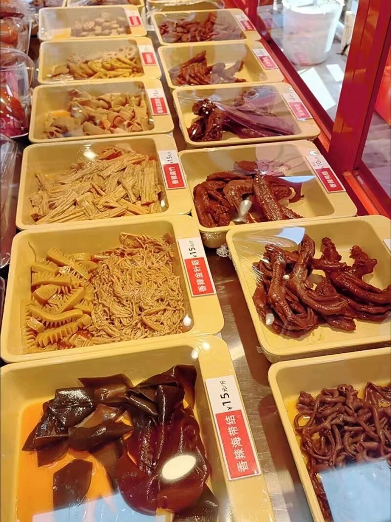 Ценовая марка готовой пищи витрина с морозильной камерой меламиновой частью несколько горшков с прямоугольной холодной посудой