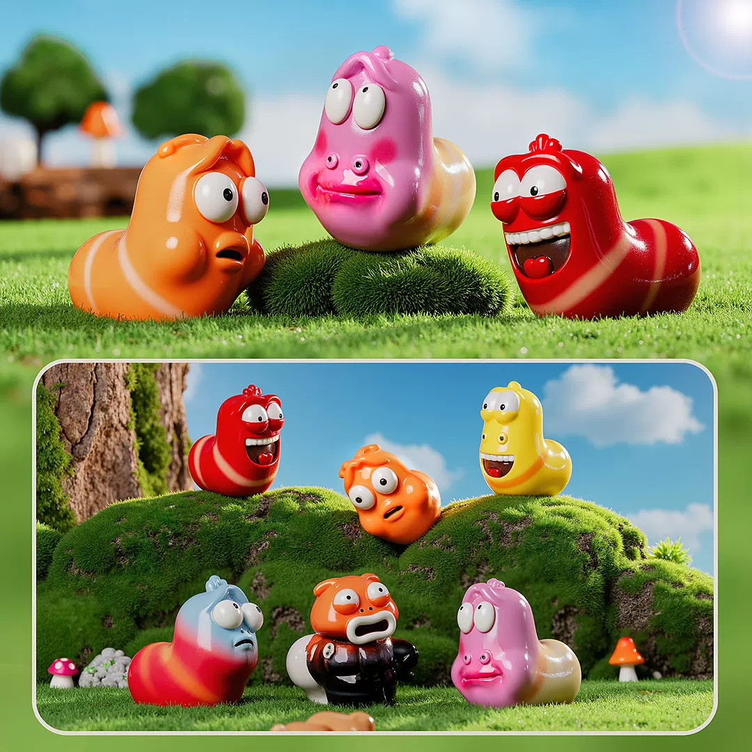 创意网红爆笑虫子树脂小摆件diy工艺品微景观卡通动漫盲盒小摆件