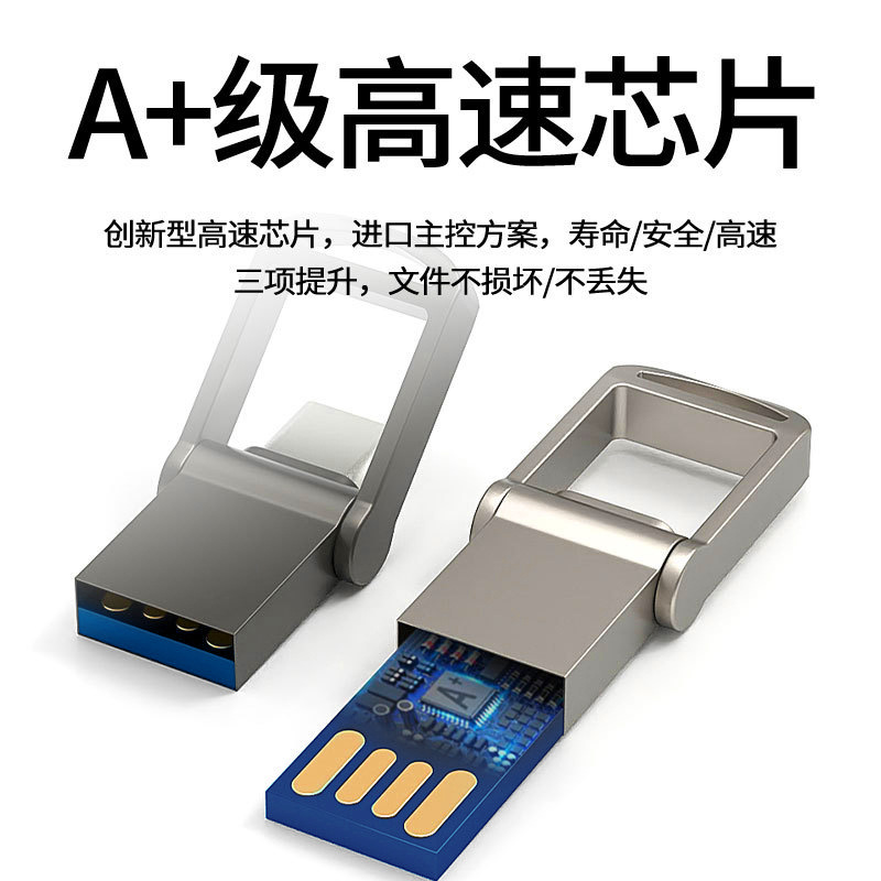 Type-c3.1手機u盤64g高速存儲128G大容量金屬迷你電腦兩用u盤