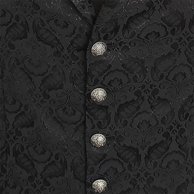 Men's Slim Fit British Style Vest - Single Breasted Formal Waistcoat With Notch Lapel (Black, M-3XL) | Wrinkle-Resistant Acrylic Blend_voghion.com
