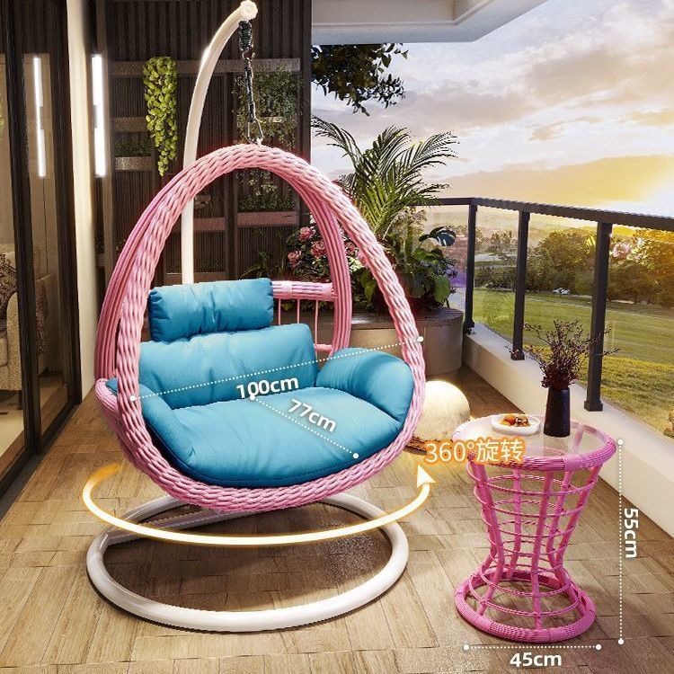 Cestas de suspensión al aire libre casera swing nido de pájaros silla de caña silla de patio doble mecedora hamaca interior balcón silla perezosa