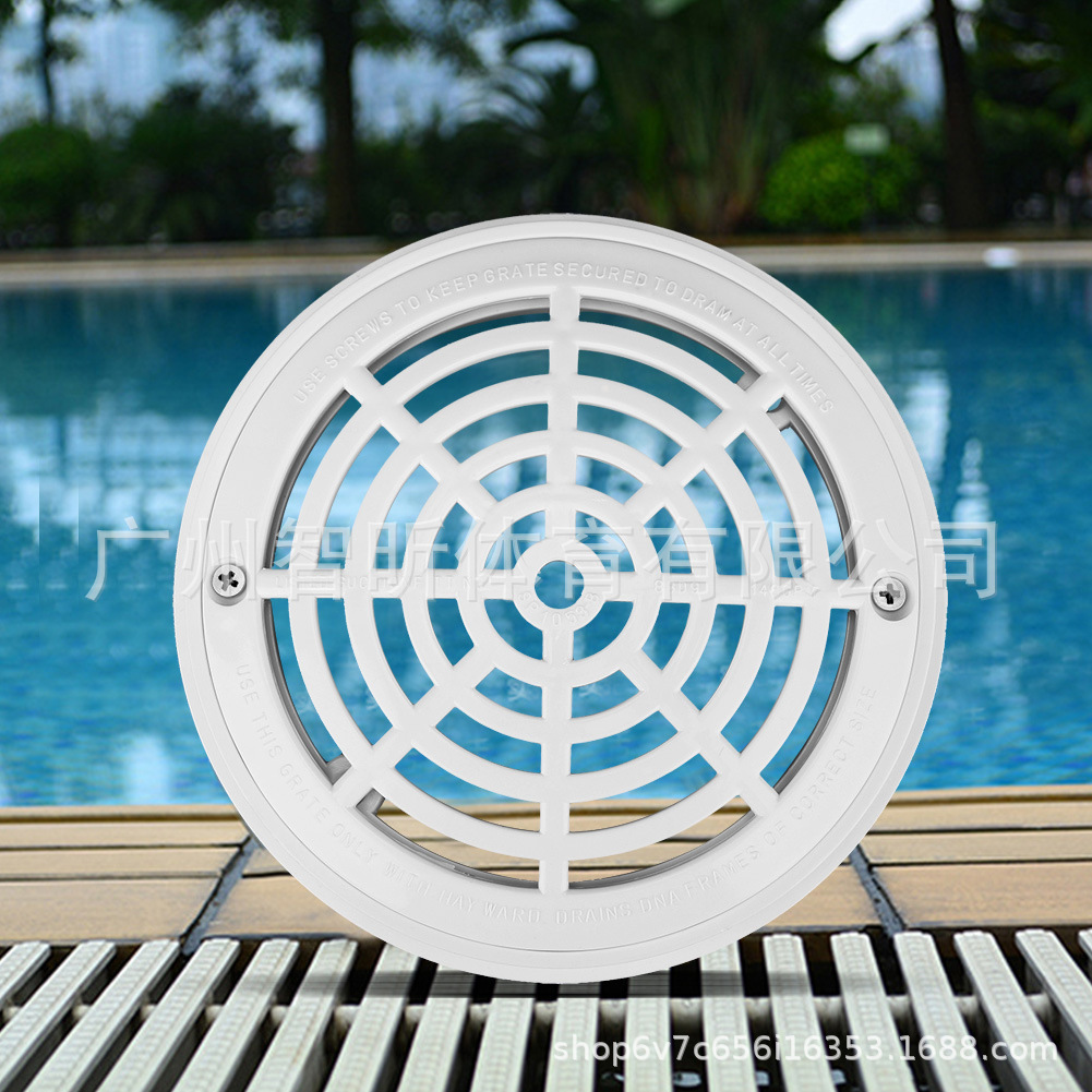 Factory direct sales of swimming pool water treatment equipment and accessories, pool floor drains, round main drains, plastic drain outlets, and overflow.