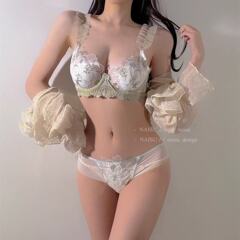 纯欲兔耳朵杯内衣女超薄聚拢显瘦收副乳防下垂刺绣蕾丝少女文胸罩
