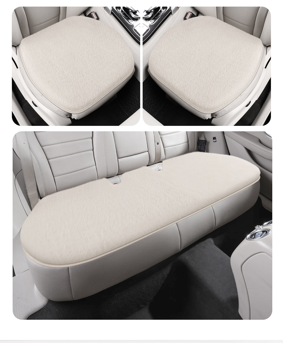 Winter Plush Car Seat Cushion Warm Car Decoration Universal Tie-Free Anti-Slip Seat Cushion Seat Cover Seat Cushion Fur Cushion
