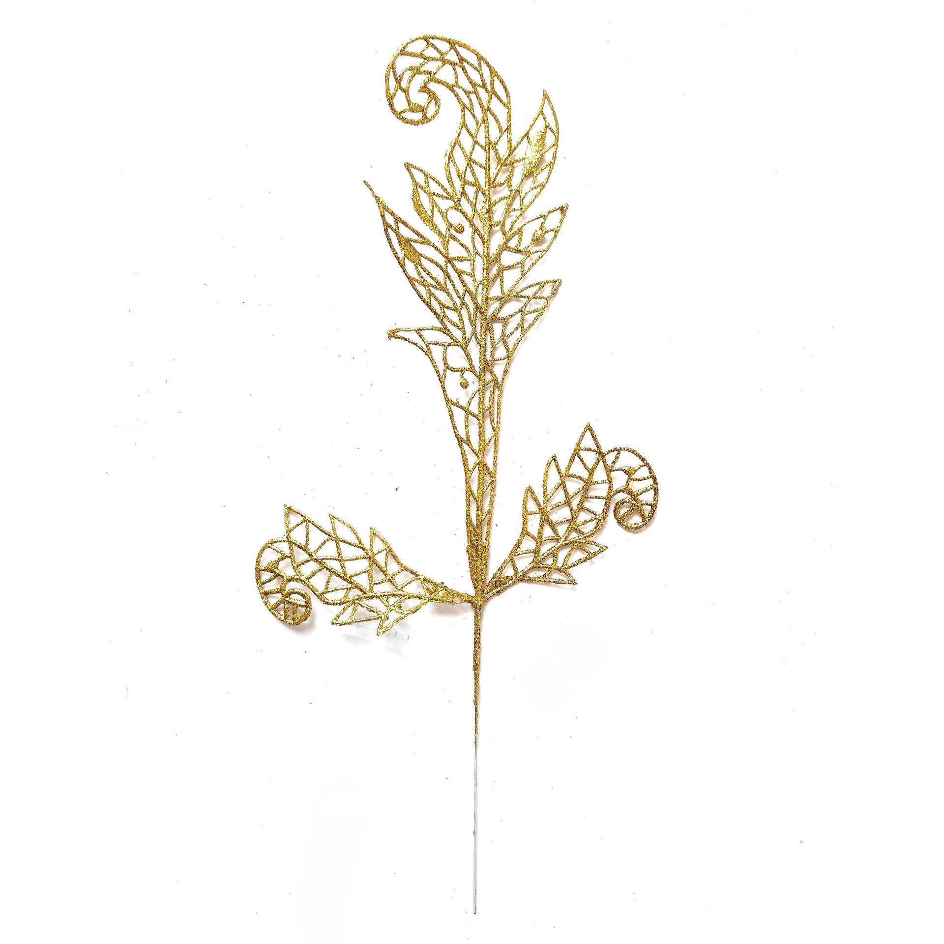 Factoria transfronteriza franco-exemplar recta de navidad accesorios de decoración para el hogar simulación de plantas 37cm de oro en polvo de hipocaballo