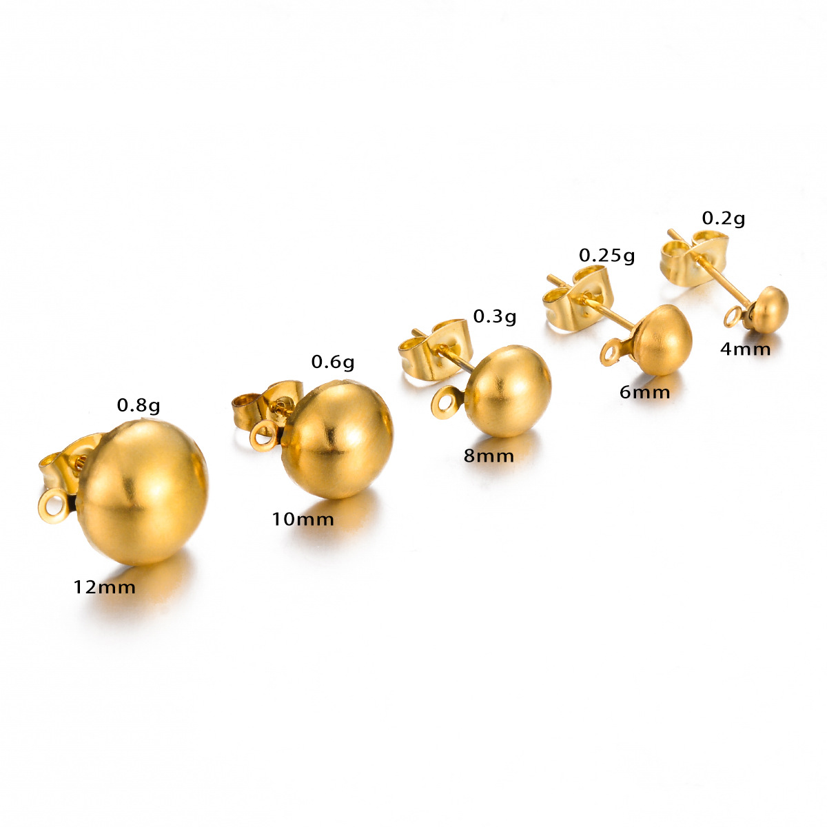 PVD Coated Gold Plating Process Flower Shape Bead Caps Jewelry Making Type 20 PCS/Package 304 Stainless Steel Solid Color Flower Shape Bead Caps Jewelry Accessories