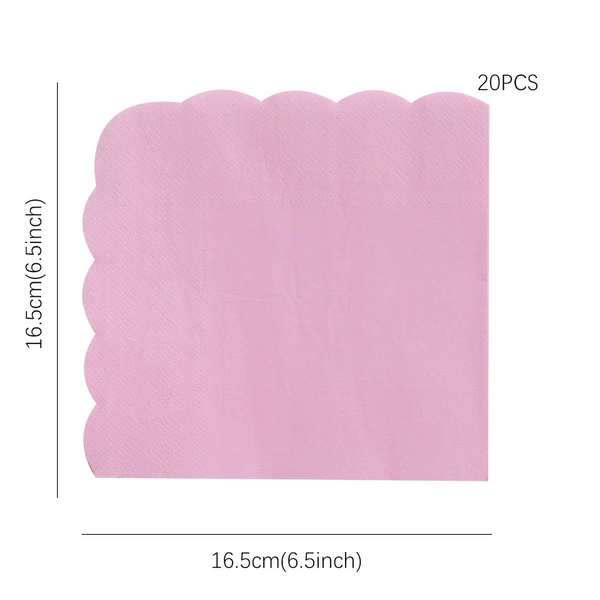 20 light pink paper towels