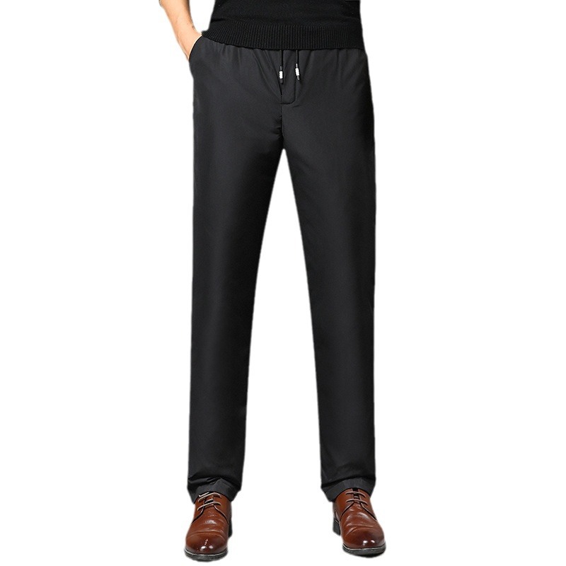 2023 Winter Thickened Down Pants for Middle-Aged and Elderly Men, Casual Business Warm Pants, Plus Size Men's Pants