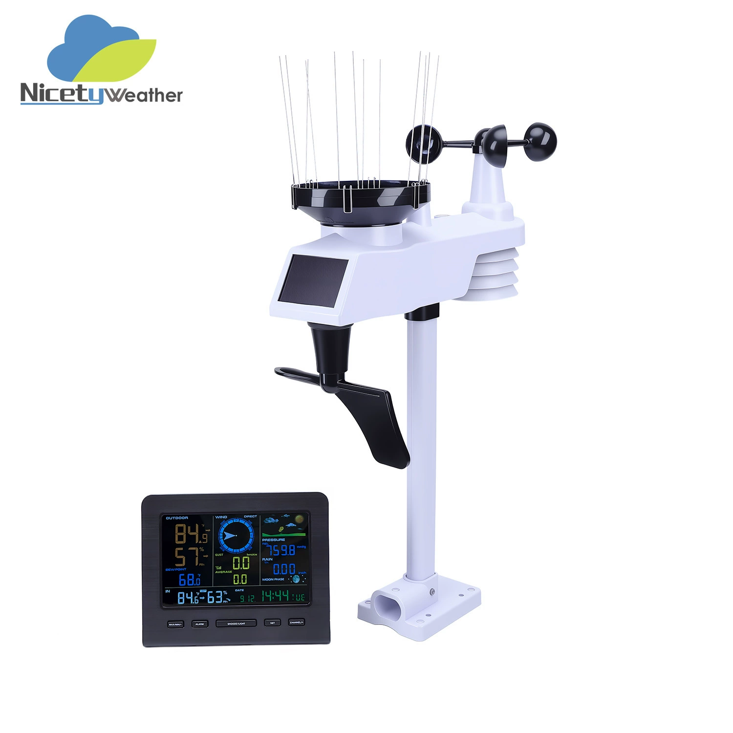 Беспроводная метеостанция | Мониторинг в реальном времени ветра, дождя, двойного измерения температуры и влажности, прогноз погоды, эксклюзивная горячая распродажа, умное устройство для международного рынка