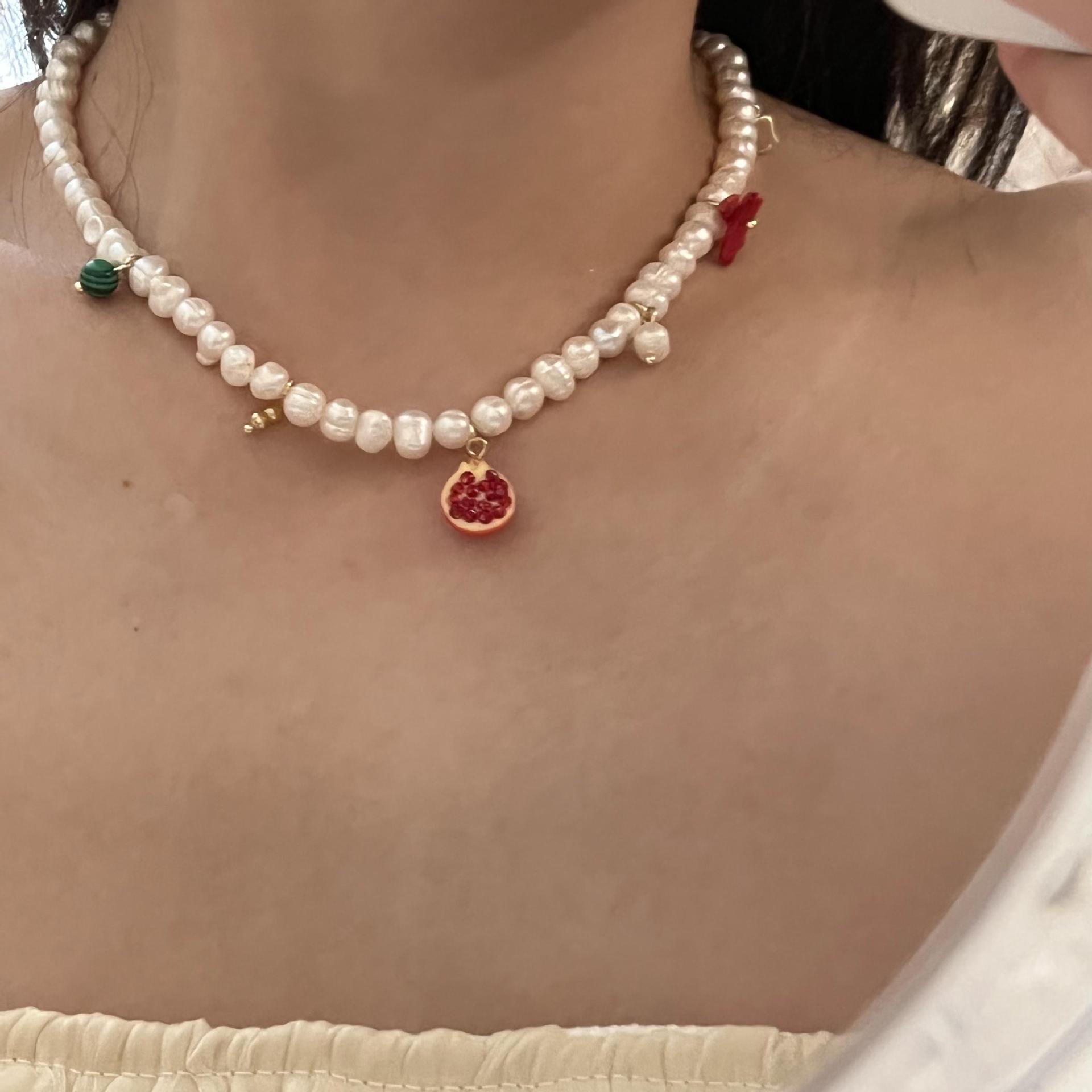 Women's Vacation Fruit Imitation Pearl Pearl Necklace Beaded display picture 3