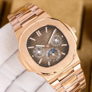 Replica 5726 Nautilus Series Multifunción Reloj mecánico para hombre Calendario Reloj simple de correa de acero de negocios Cronógrafo para hombre