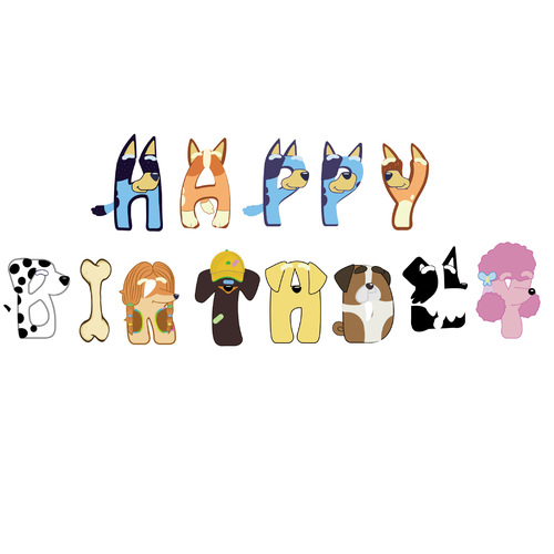 Cross-border new game dog theme set, flag banner, cake insert, latex balloon party supplies
