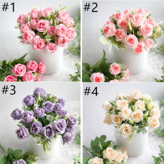 北歐ins仿真雨後玫瑰婚慶手捧花束婚禮攝影道具花家居裝飾仿真花