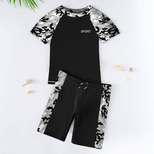 Children's swimsuit boy split boy swimsuit middle and large teenager summer  new five-point swimming trunks suit