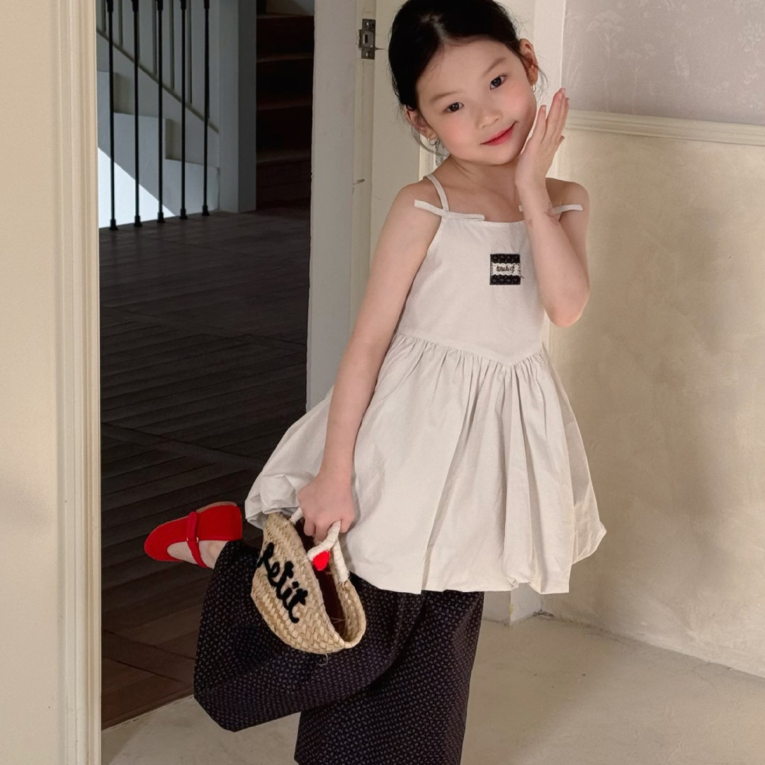 2025 Summer New Children's Wear Korean Style Children's Wear Girls' Skirt Camisole Top Stylike Camisole Vest