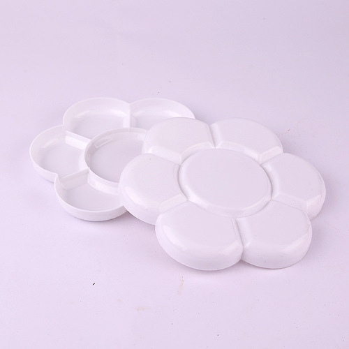 Plastic Ten-Hole Palette Double-Lid Rosewood Covered Palette Watercolor Palette Painting Palette Wholesale