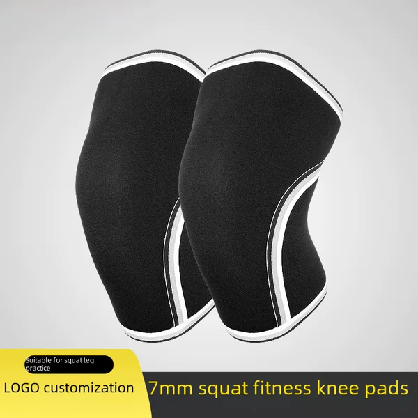 7mm diving material pressurized knee protection weightlifting knee pad squat fitness strength training knee pad cover leg training spot