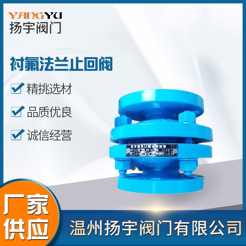 H42F46-16C衬氟法兰止回阀 衬氟旋启示止回阀 直通式止回阀阀门