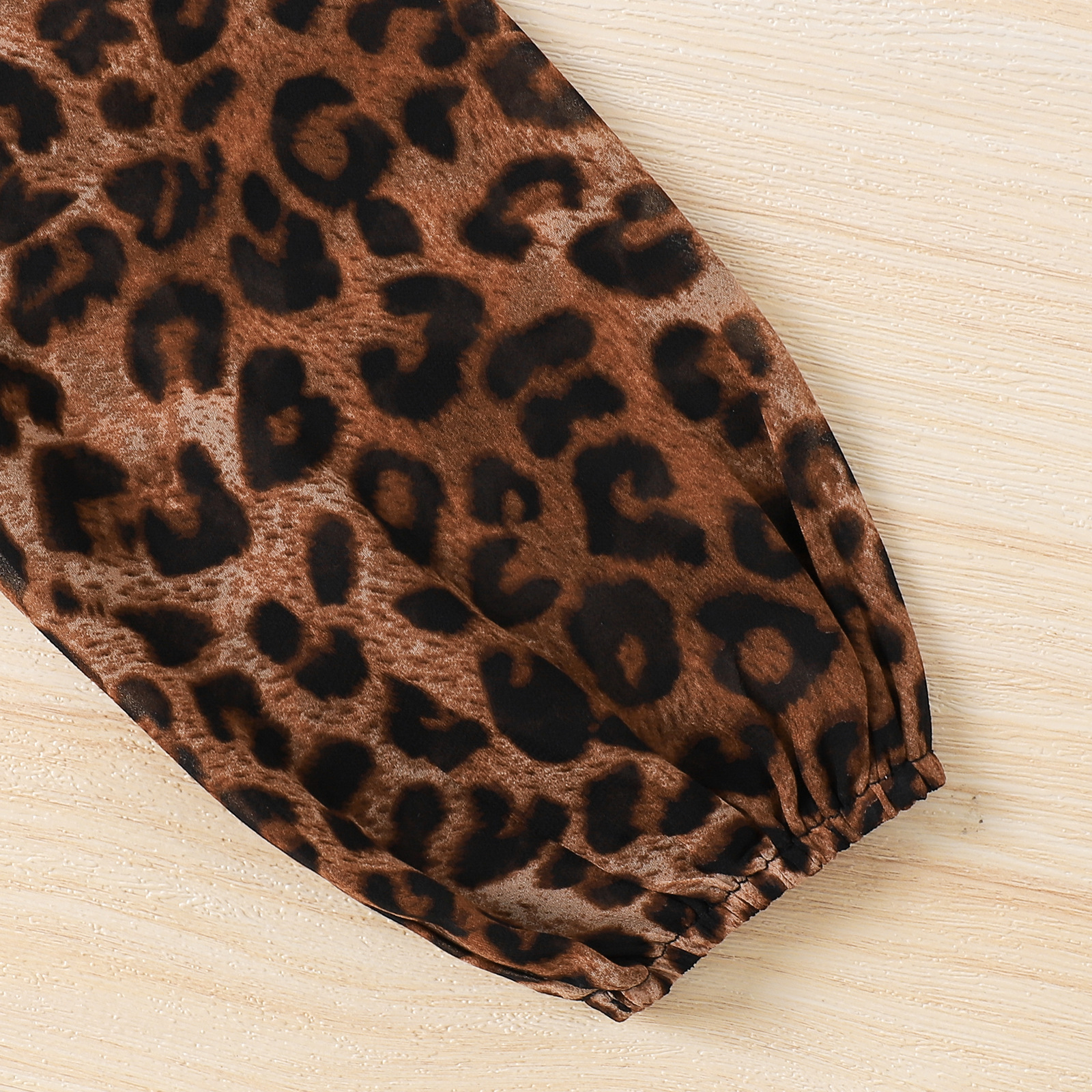 Kids Leopard Print Jacket And White Suspender Princess Dress Set_voghion.com
