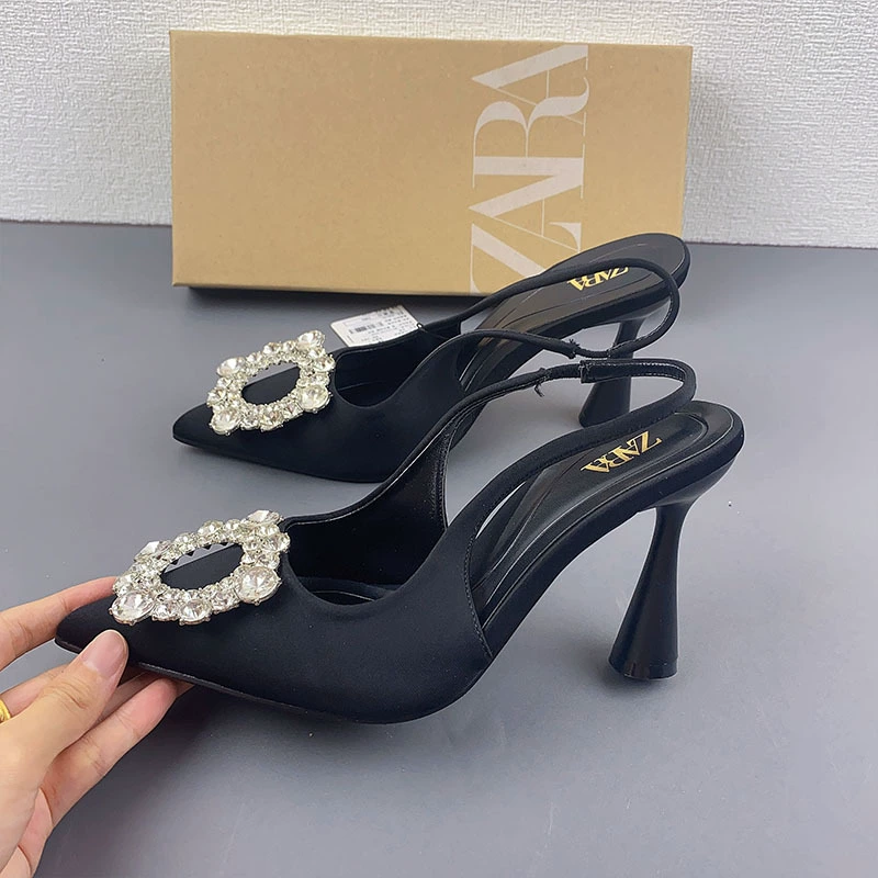 Zara, autumn black decorations, sandals low-cut