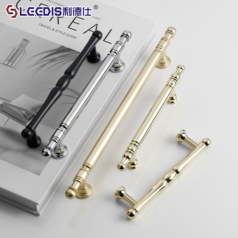 Factory Direct Sale Simple European Style Furniture Drawer Gold Handles, Simple Kitchen Cabinet and Wardrobe Door Hardware Pulls Wholesale