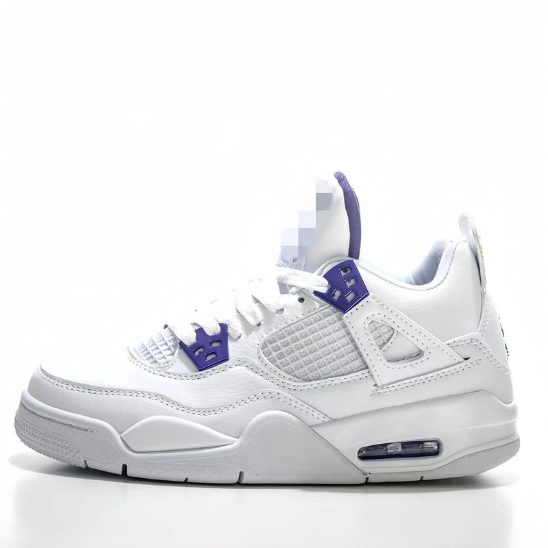 ハーフサイズの男性用と女性用のAJ4バスケットボールシューズ、学生用、ホワイトセメント、ブラック、ブルー、ナイト、オレンジ、ブラウン、ブラック、レッド、ブルズ、ミッドトップメンズシューズ|undefined