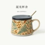 带盖手工漂亮花季马克杯