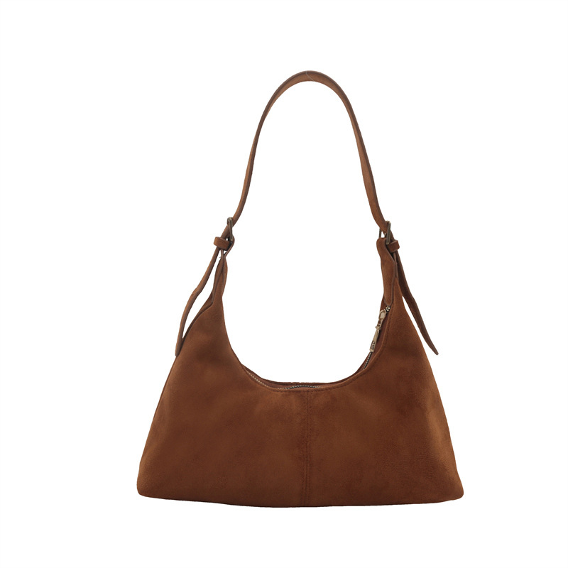 Bolsa coreana de seda texturizada 2024, nuevo nicho de diseño, bolso de palo, bolso de hombro retro de cuero pu.