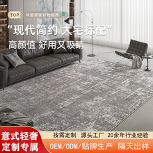 定制意式地毯客厅防水防污免洗可擦轻奢高级感家用地毯厂家直供