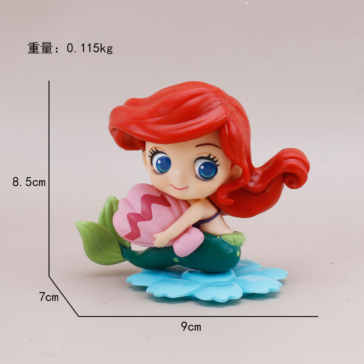 PVC中実の王女はケーキの誕生日の置物の女の子の王女の装飾の置物の車の王女の白雪姫の貝を焼きます。