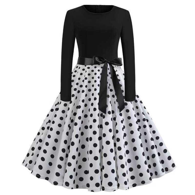 欧米のクリスマスの雪だるまの花のプリントの服装のワンピースの大量の現物は一つずつ売って新しい花を増加します。|undefined