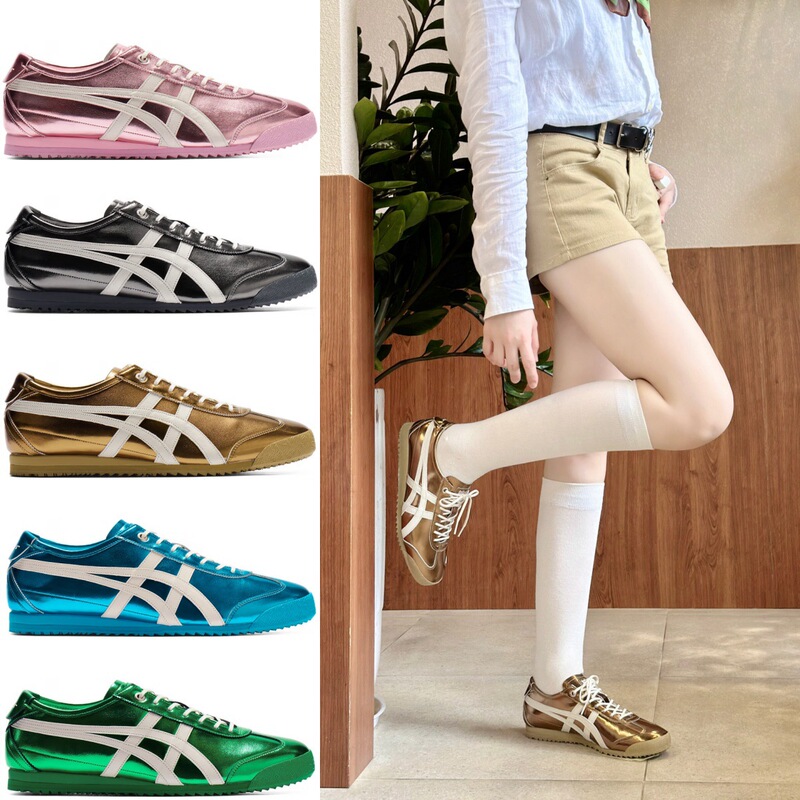 [Glossy Surface] Onitsuka Tiger MEXICO66SD Glossy Model Couple's Spring Retro Comfortable Casual Thin-Soled Shoes