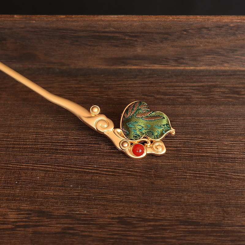 Handgefertigte Chinesische Song-brokat Haarnadel Eleganter Haarstab_voghion.com