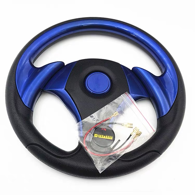 Customized Car Steering Wheel PU Imitation Racing Steering Wheel for Kart Racing Games 13inch Universal Steering Wheel