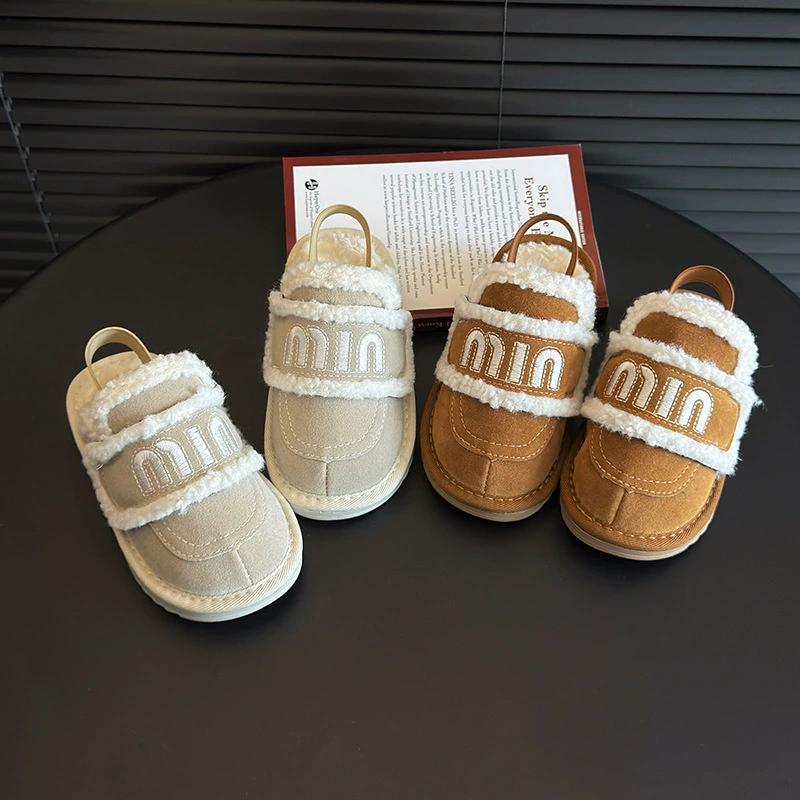 Девушка корейская версия Xiaoxiangfeng носит хлопчатобумажные тапочки 2024 зимняя новая бархатная утолщенная теплая хлопчатобумажная обувь мягкая подошва