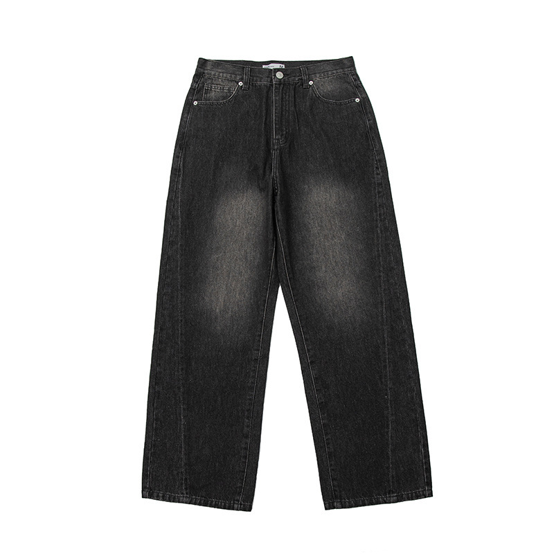RETROMIND Charcoal Gray Washed Straight Jeans TK-2405