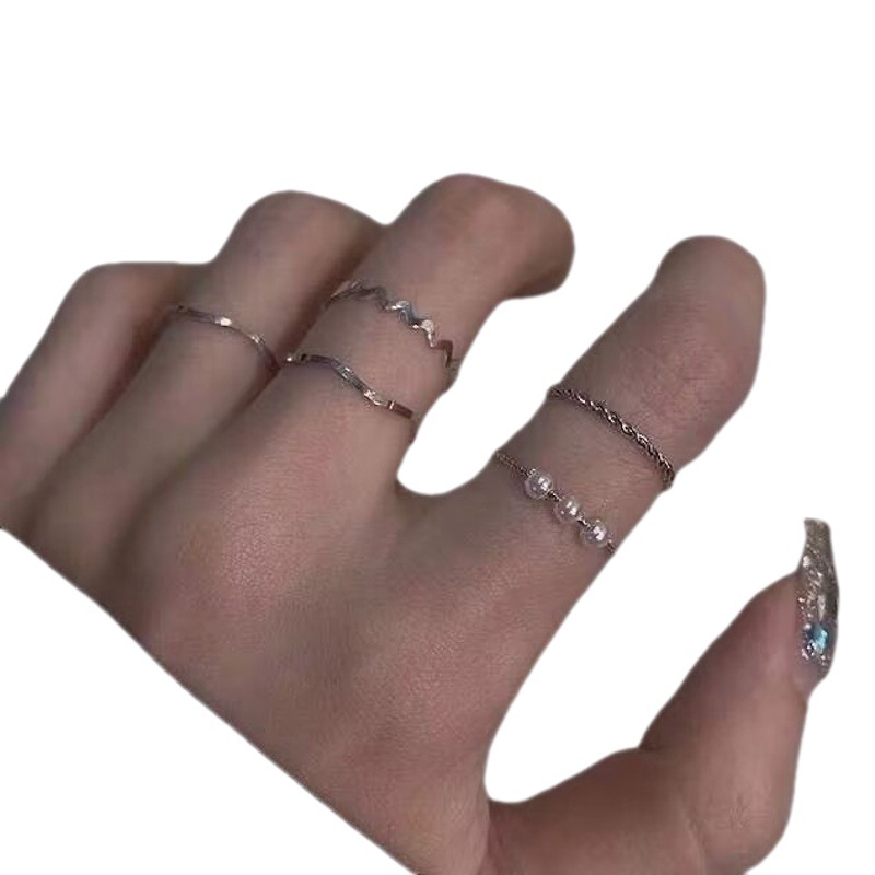 Blind Box ring ins student adjustable cheap ring a few cents punk retro ring