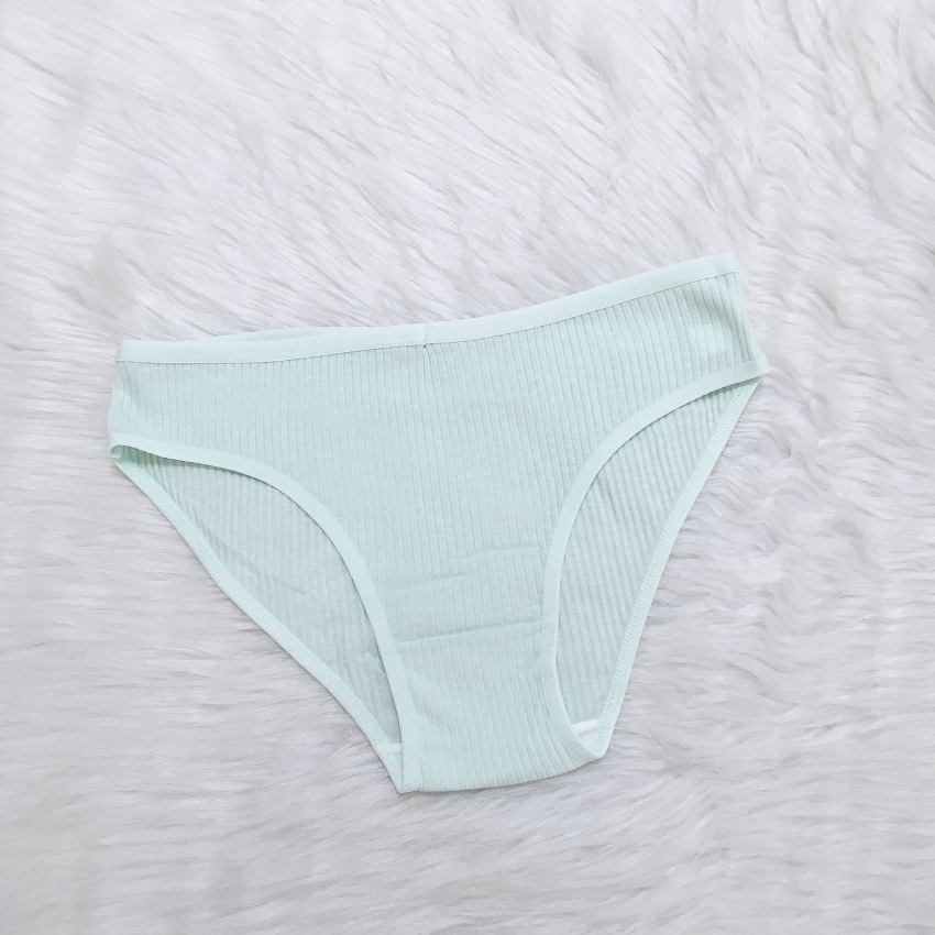 Ropa interior de algodón de las mujeres europeas y americanas transfronterizas cintura baja levantamiento de cadera calzoncillos alta elástica simple ropa interior de niña transpirable comercio exterior